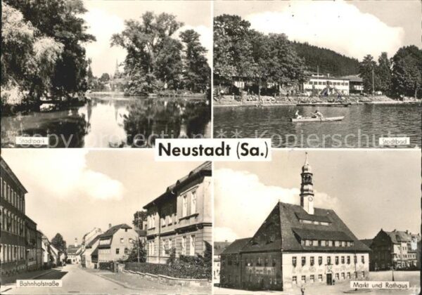Neustadt Sachsen Stadtpark Stadtbad Markt Rathaus Bahnho