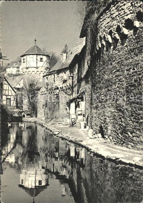 Moeckmuehl Jagst alte Häuser Teich