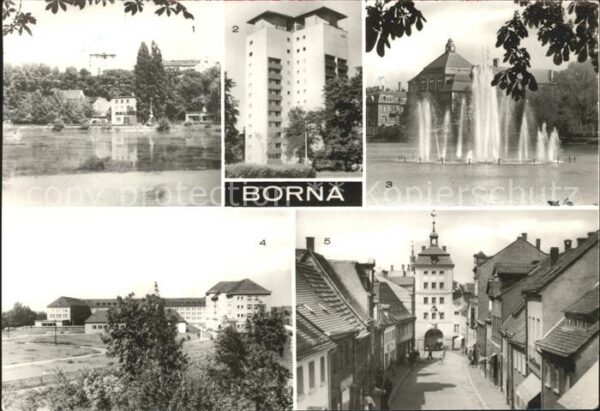 Borna Breiter Teich Hochhaus Krankenhaus Reic