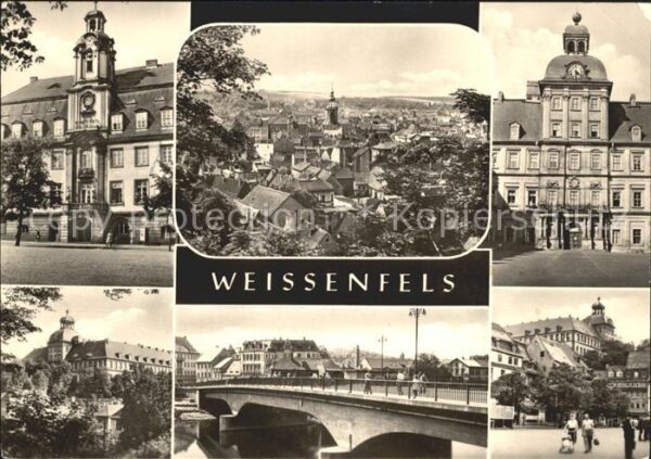 Weissenfels Saale Rathaus Blick vom Klemmberg Schloß Augu