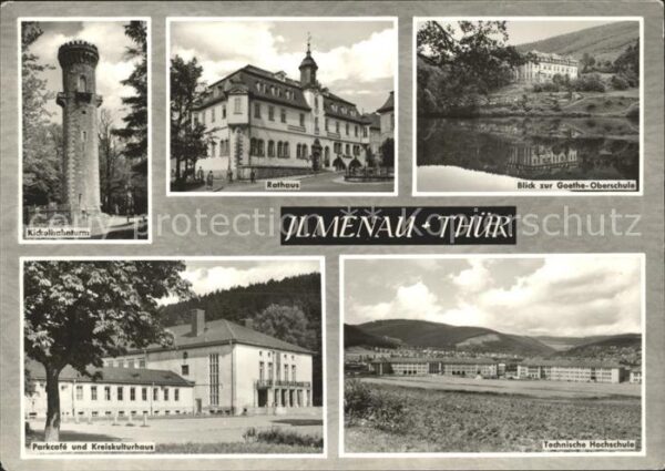 Ilmenau Thueringen Kickelhahnturm Rathaus Technische Hochs