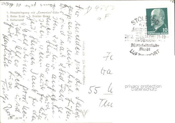 Stolberg Harz FDGB Erholungsheim Comenius Roter Saal – Bild 2