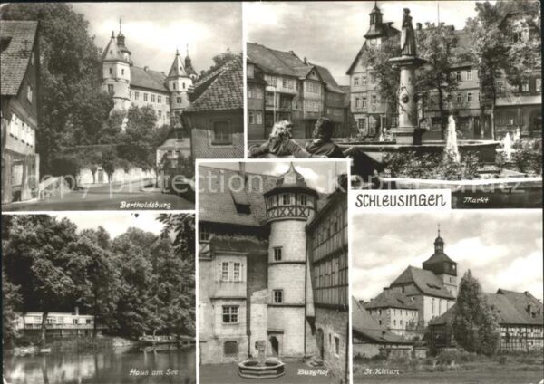 Schleusingen Bertholdsburg Burghof Markt