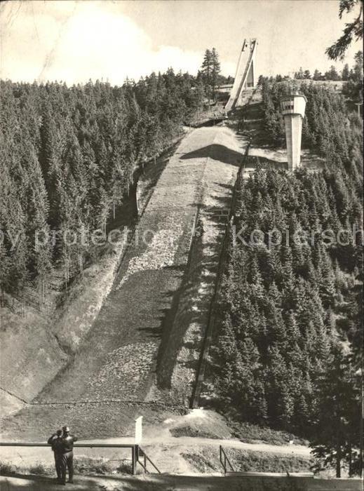 Oberhof Thueringen Sprungschanze am Rennsteig