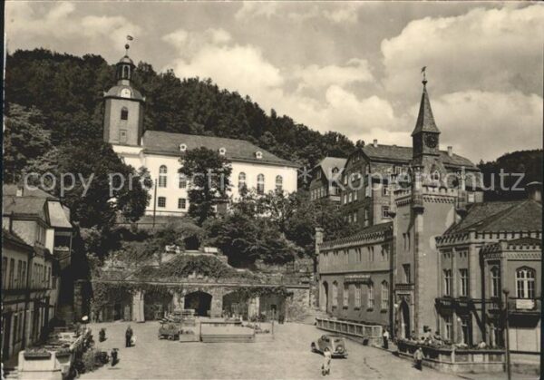 Leutenberg Thueringen Marktplatz Rathaus Kirche