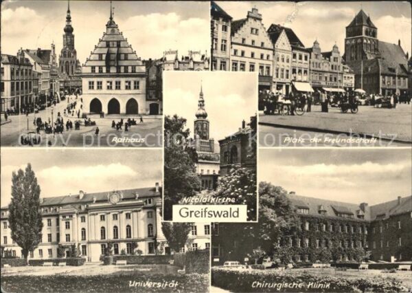 Greifswald Mecklenburg Vorpommern Rathaus Platz der Freundschaft Univeris
