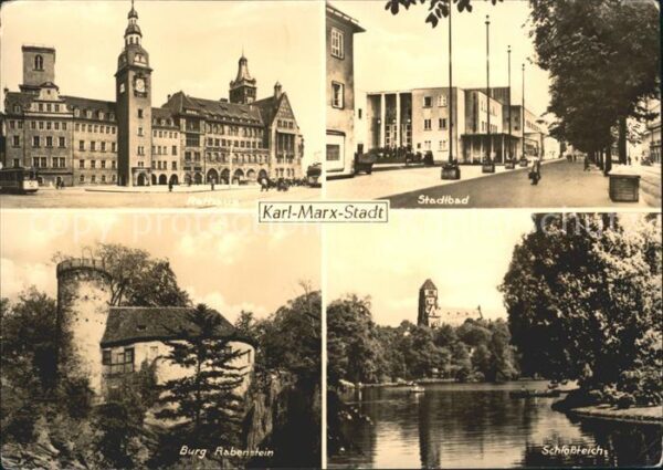 Karl-Marx-Stadt Stadtbad Rathaus Burg Rabenstein Schloß