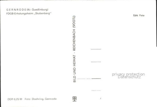 Gernrode Harz FDGB Erholungsheim Stubenberg – Bild 2