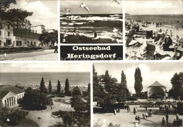 Heringsdorf Ostseebad Usedom FDGB Heim Solidarität Strand Musikpavil
