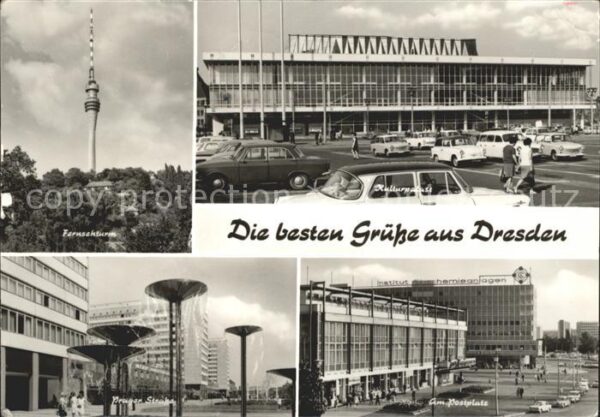 Dresden Fersehturm Postplatz Kulturpalast