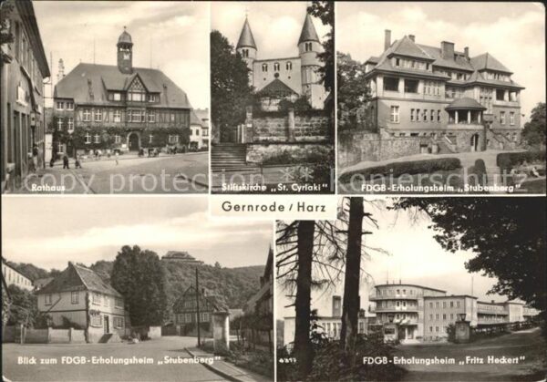 Gernrode Harz FDGB Erholungsheime Stubenberg und Frit