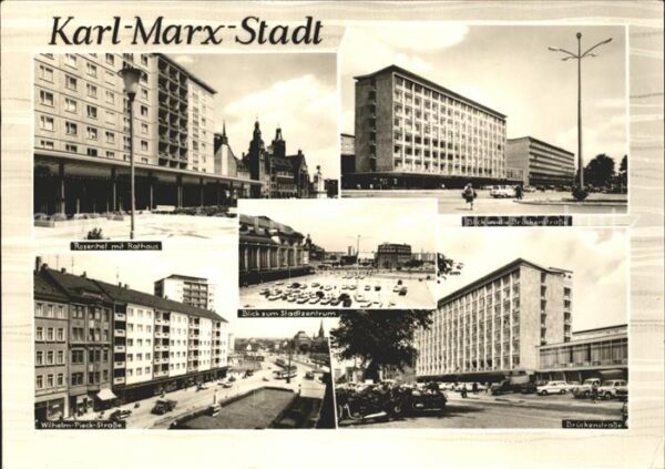 Karl-Marx-Stadt Brückenstrasse Rosenhof Wilhelm Pieck S