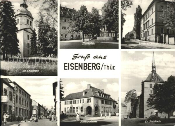 Eisenberg Thueringen Schloßparkt Marktplatz Stadtkirche