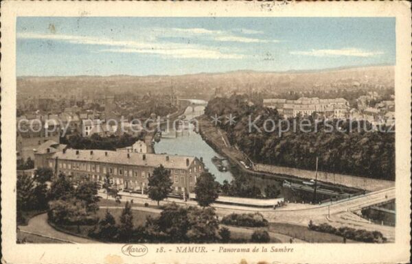 Namur Wallonie Panorama de la Sambre