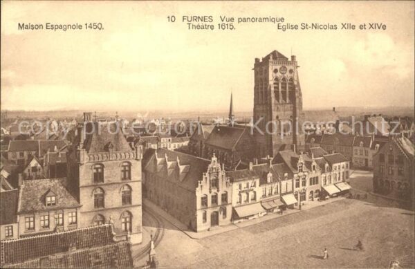 Furnes Veurne West-Vlaanderen Belgie Maison Espagnole Theatre Eglise St Nico