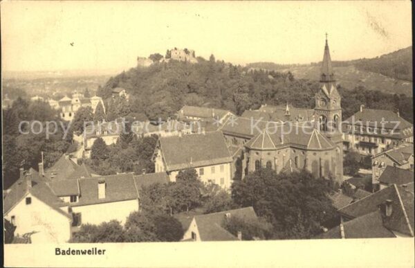 Badenweiler Ortsansicht Kirche Ruine