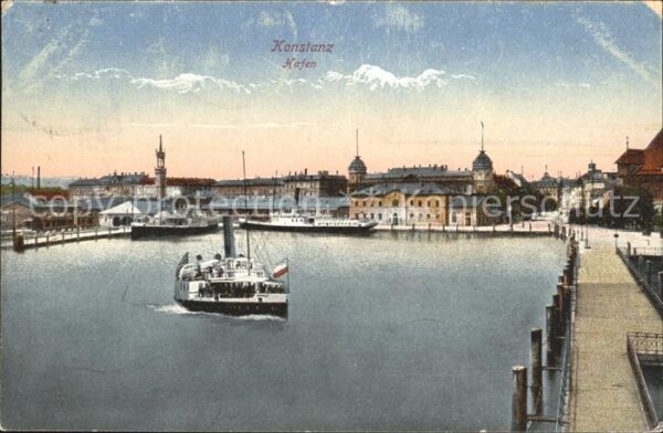Konstanz Bodensee Hafen Dampfer