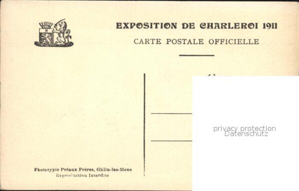 Charleroi Wallonie Exposition 1911 Facade principale – Bild 2