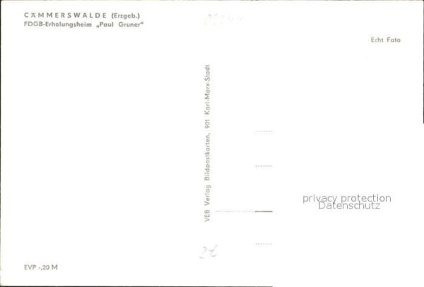 Caemmerswalde FDGB Erholungsheim Paul Gruner – Bild 2