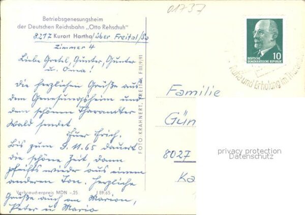 Hartha Tharandt Betriebsgenesungsheim Otto Rehschuh – Bild 2