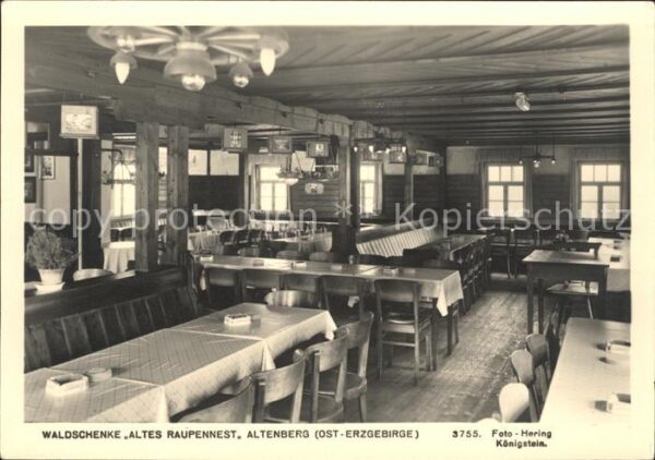 Altenberg Erzgebirge Waldschänke Altes Raupennest Gastraum