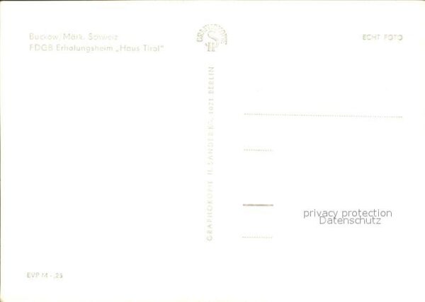 Buckow Maerkische Schweiz FDGB Erholungsheim Haus Tirol – Bild 2