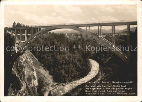 Echelsbach Echelsbacher Brücke Denkmalsinschrift