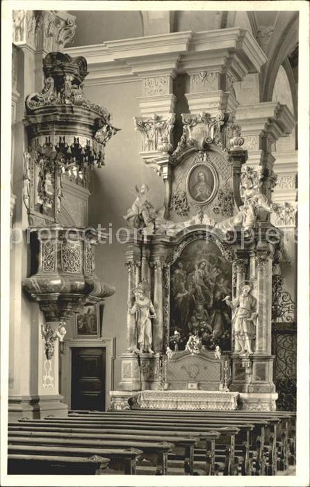 St Peter Schwarzwald Klosterkirche Herz Maria Altar und Kanz