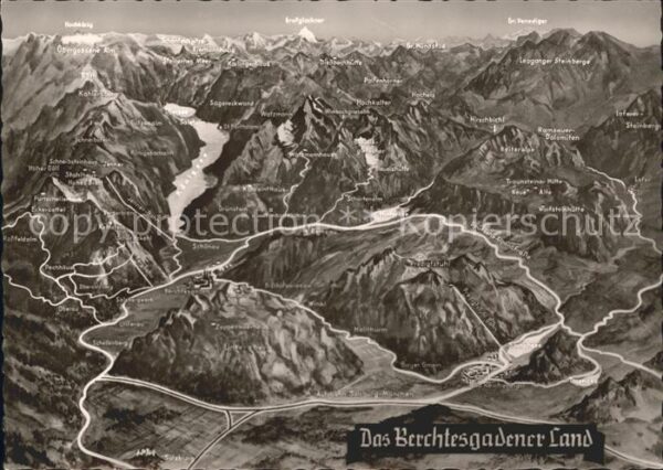 Berchtesgaden Berchtesgadener Land Panoramakarte