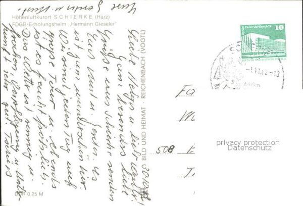 Schierke Harz FDGB-Erholungsheim Hermann Gieseler – Bild 2
