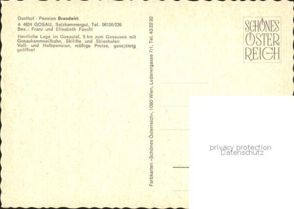 Gosau Oberoesterreich Gasthof-Pension Brandwirt – Bild 2