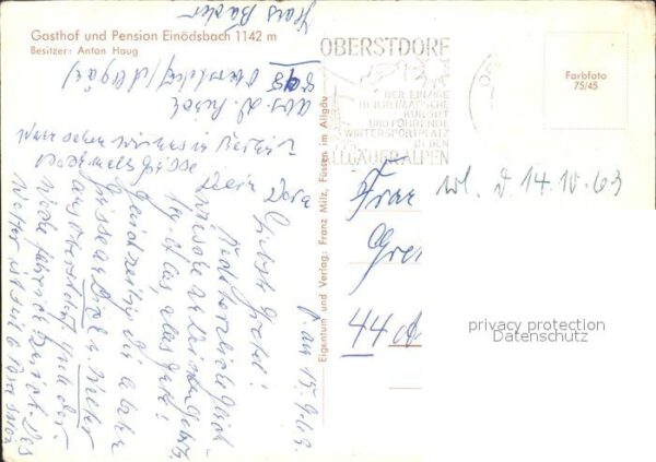 Oberstdorf Gasthof-Pension Einödsbach – Bild 2