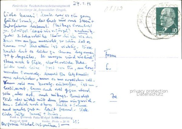 Antonshoehe Breitenbrunn Ferienheim Reichsbahnausbesserungswerk – Bild 2