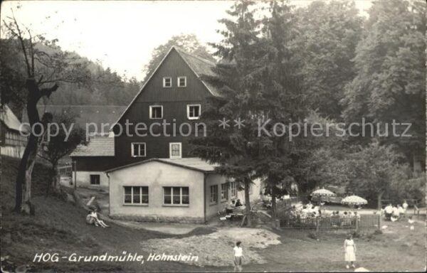 Hohnstein Saechsische Schweiz HOG Grundmühle Terrasse