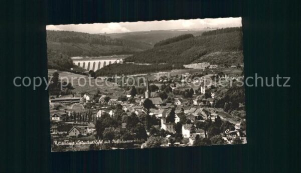 Hellenthal Eifel mit Oleftalsperre Totalansicht