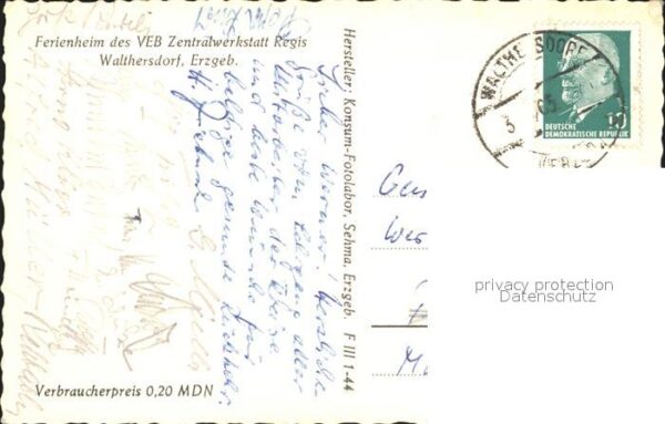 Walthersdorf Erzgebirge Ferienheim des VEB Zentralwerkstatt Reg – Bild 2