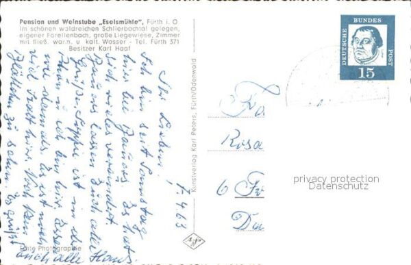 Fuerth Odenwald Pension und Weinstube Eselsmühle – Bild 2