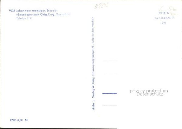 Johanngeorgenstadt Sauschwemme Orig Erzgeb Gaststätte – Bild 2