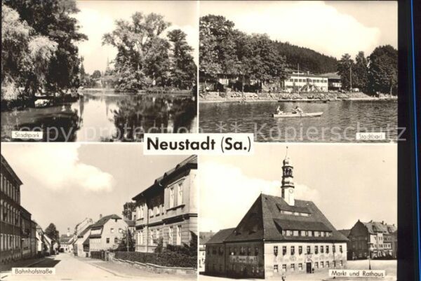 Neustadt Sachsen Stadtpark Stadtbad Bahnhofstr Markt und