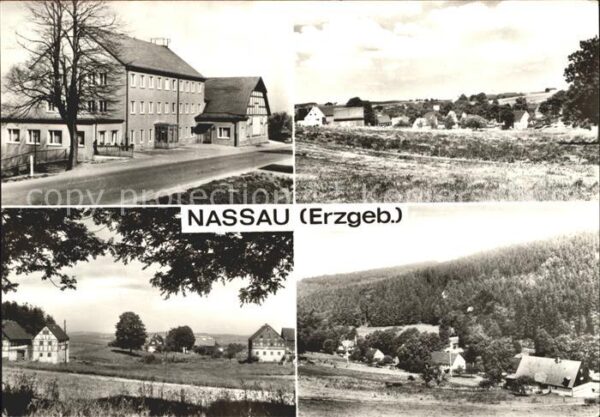 Nassau Erzgebirge Strassenpartie Ortsansicht Panorama