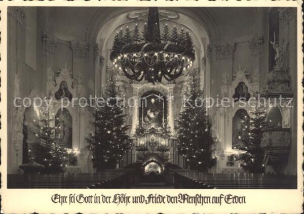 Freiburg Breisgau Münster Altar Weihnachtsschmuck