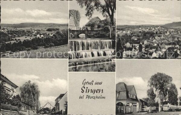 Singen Remchingen Panorama Staustufen Ortsansichten