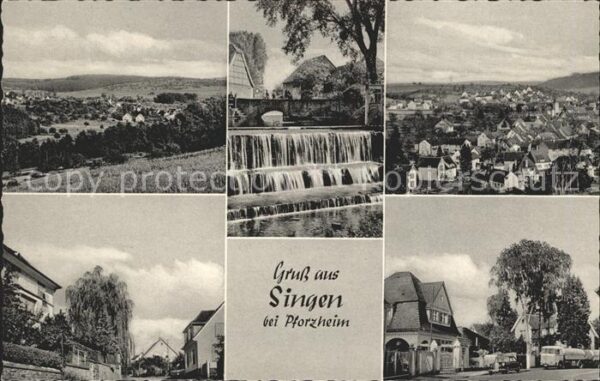 Singen Remchingen Panorama Staustufen Ortsansichten