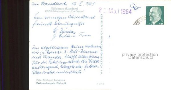 Koelpinsee Usedom FDGB Erholunsheim Zur Ostsee – Bild 2
