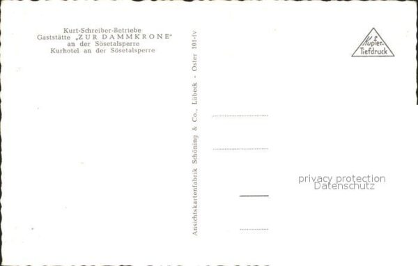 Osterode Harz Sösetalsperre Gaststätte Zur Dammkrone – Bild 2