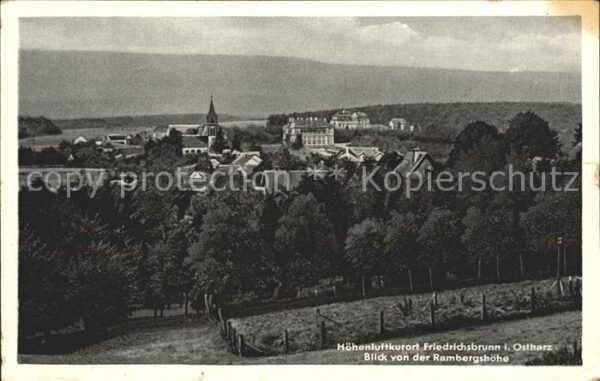 Friedrichsbrunn Harz Blick von der Rambergshöhe