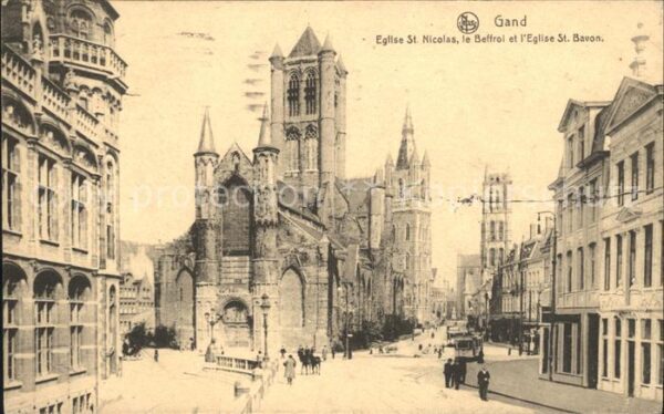 Gand Belgien Eglise St Nicolas Beffroi Eglise St Bav