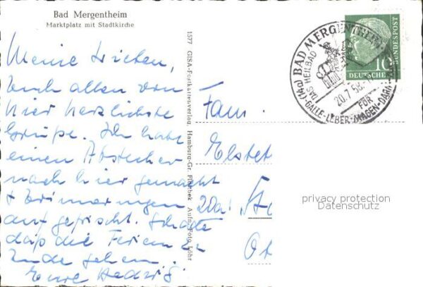 Bad Mergentheim Marktplatz Stadtkirche – Bild 2