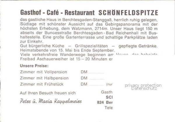Stanggass Berchtesgaden Gasthof Cafe Restaurant Schönfeldspitze – Bild 2