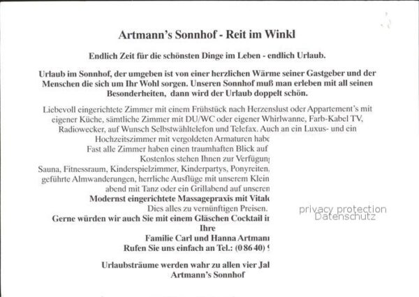 Reit Winkl Artmann Sonnhof Hotel Pension – Bild 2